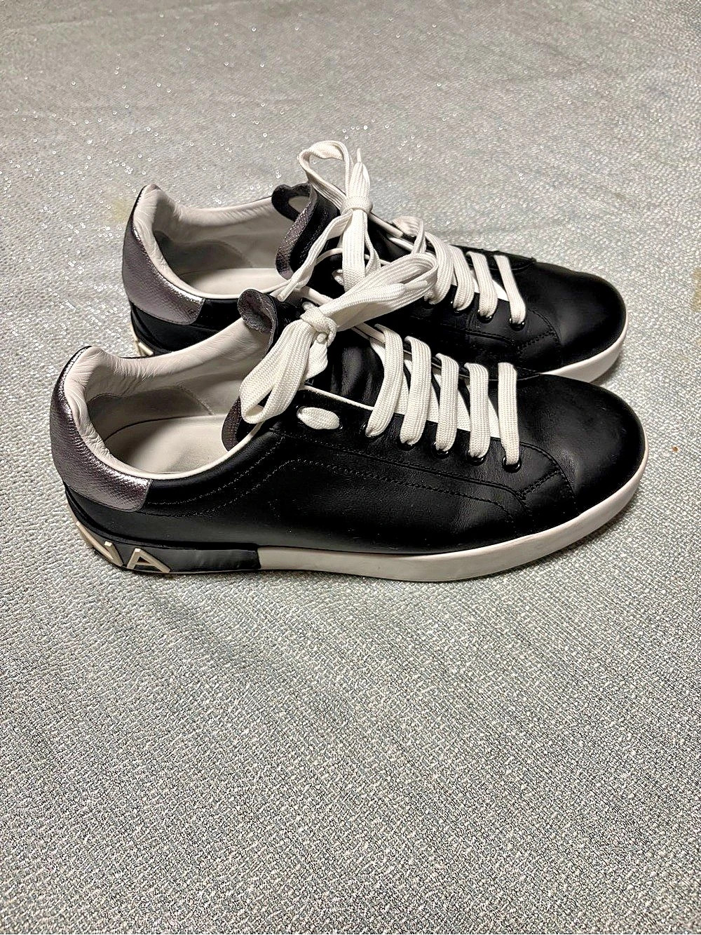 Dolce & Gabbana Miami Low-Top Sneakers Black & White